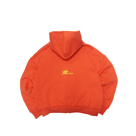 ZIP-UP HOODIE - BURNT ORANGE