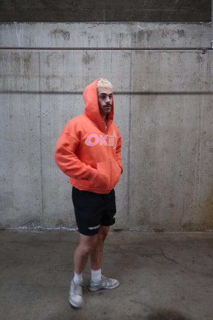 ZIP-UP HOODIE - BURNT ORANGE