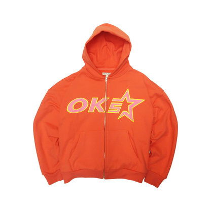 ZIP-UP HOODIE - BURNT ORANGE